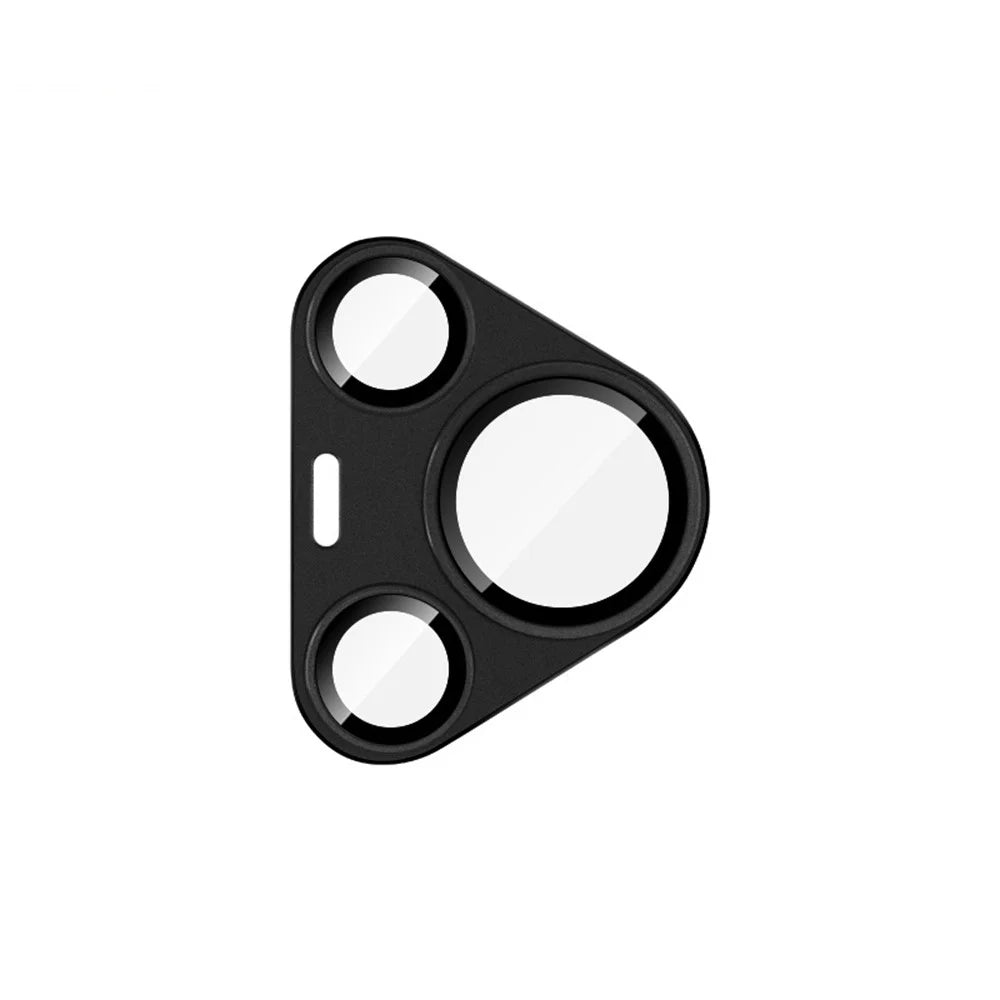 IMAK For Huawei Pura 70 Pro / Pura 70 Pro+ Camera Lens Film Metal Lens Cap + Tempered Glass Lens Protector - Black - 3
