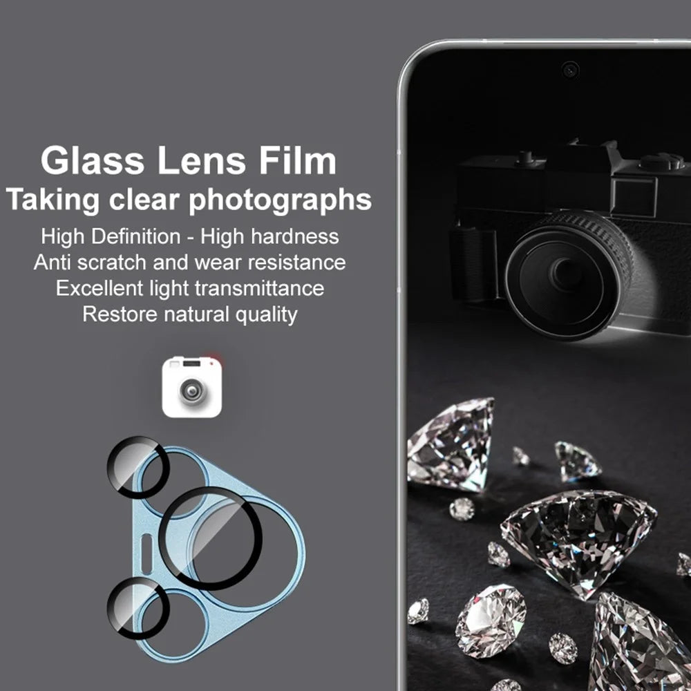 IMAK For Huawei Pura 70 Pro / Pura 70 Pro+ Camera Lens Film Metal Lens Cap + Tempered Glass Lens Protector - Black - 7