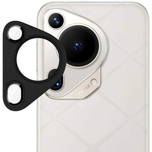IMAK For Huawei Huawei Pura 70 Ultra Camera Lens Film Metal Lens Cap + Tempered Glass Lens Protector - Black - 1