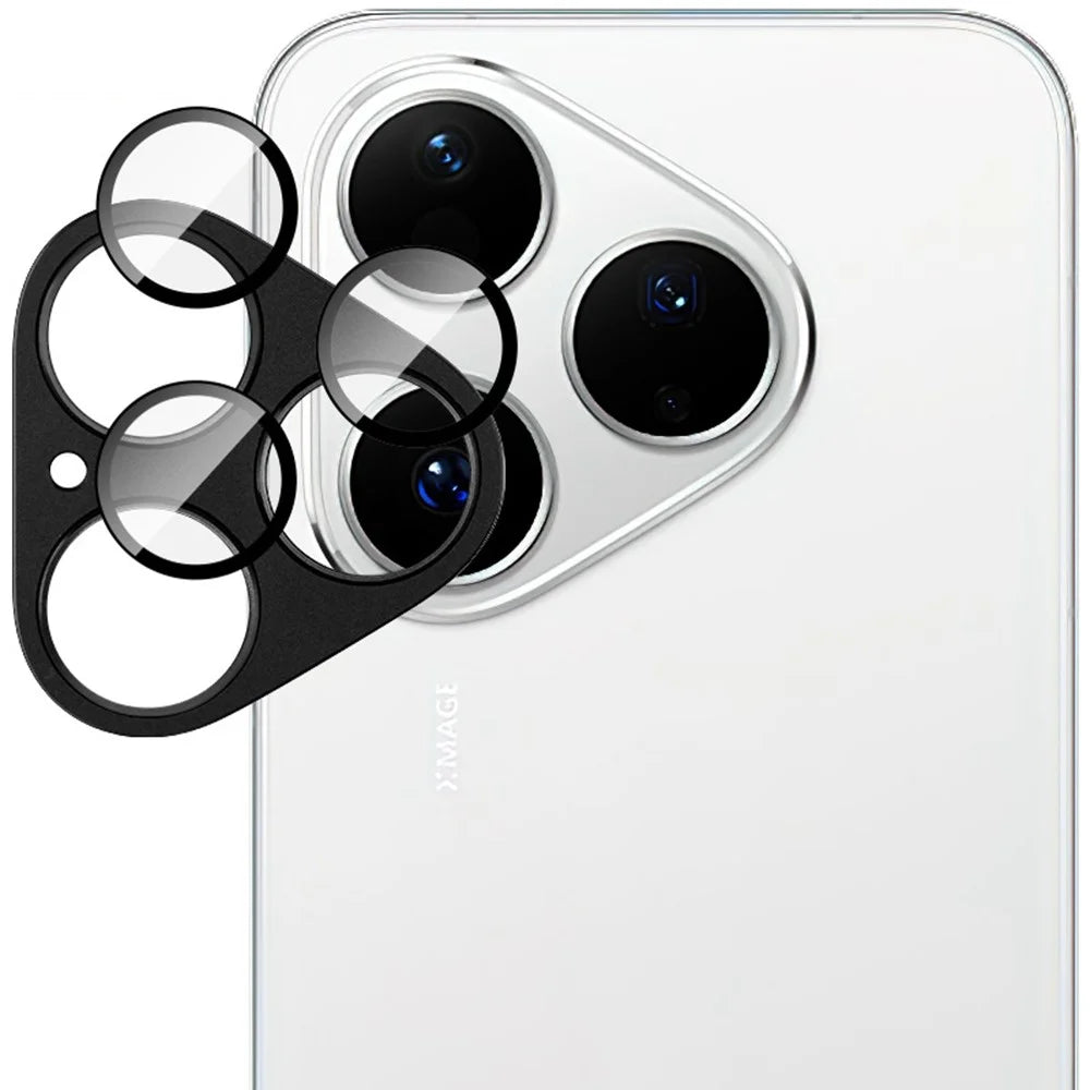 IMAK For Huawei Pura 80 Camera Lens Film Metal Lens Cap + Tempered Glass Lens Protector - Black - 2