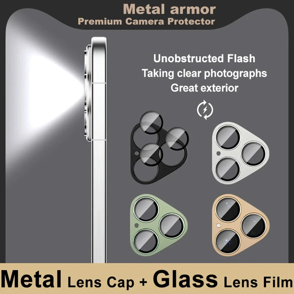IMAK For Huawei Pura 80 Camera Lens Film Metal Lens Cap + Tempered Glass Lens Protector - Black - 6