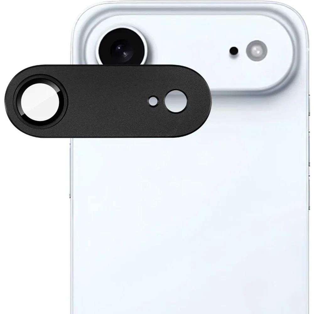 IMAK For iPhone Air Camera Lens Film Metal Lens Cap + Tempered Glass Lens Protector - Black - 1
