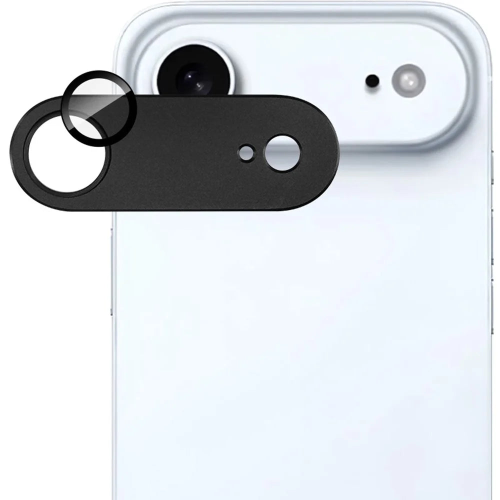 IMAK For iPhone Air Camera Lens Film Metal Lens Cap + Tempered Glass Lens Protector - Black - 2