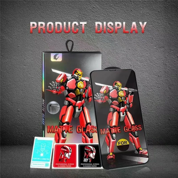 For iPhone 17 Pro Max Screen Protector Full Coverage Matte Anti Fingerprint 9H Tempered Glass Film - 5