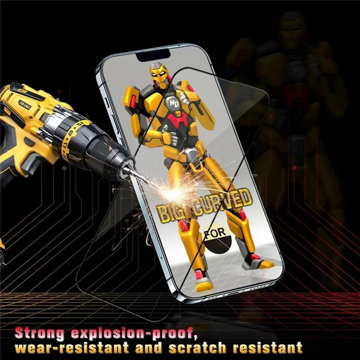 For iPhone 17 Pro Max Screen Protector Big Arc Edges Ultra HD Scratch Resistant Tempered Glass Film - 4