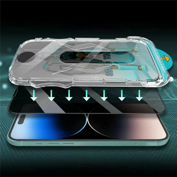 JRNLT For iPhone 17 Screen Protector 28 Degree Anti Spy Tempered Glass Film with Installation Tool - 1