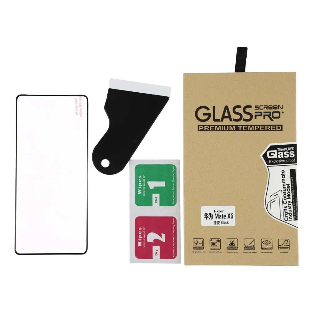 For Huawei Mate X6 Front Screen Protector Black Edge Full Glue Curved Tempered Glass Clear Film - 6