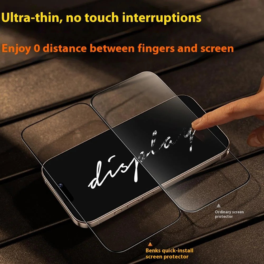 BENKS For iPhone 17 Pro Anti Spy Screen Protector Hot Bending Full Glue Corning Gorilla Glass Film - 6