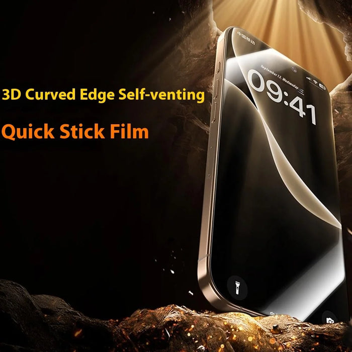 BENKS For iPhone 17 Pro Corning Gorilla Glass Screen Protector AR Anti Glare Hot Bending Full Glue Film - 3