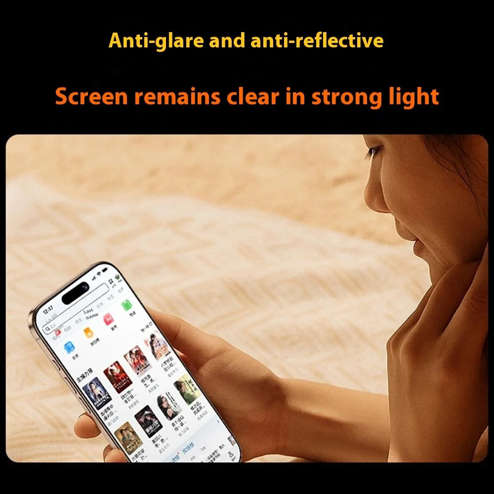BENKS For iPhone 17 Pro Max Corning Gorilla Glass Screen Protector AR Anti Glare Hot Bending Full Glue Film - 7