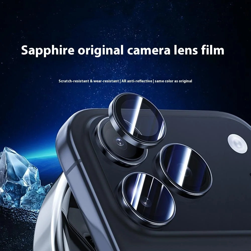 BENKS 1 Set For iPhone 17 Pro / 17 Pro Max Synthetic Sapphire Camera Lens Protector 9H Hardness Lens Film - Blue - 3
