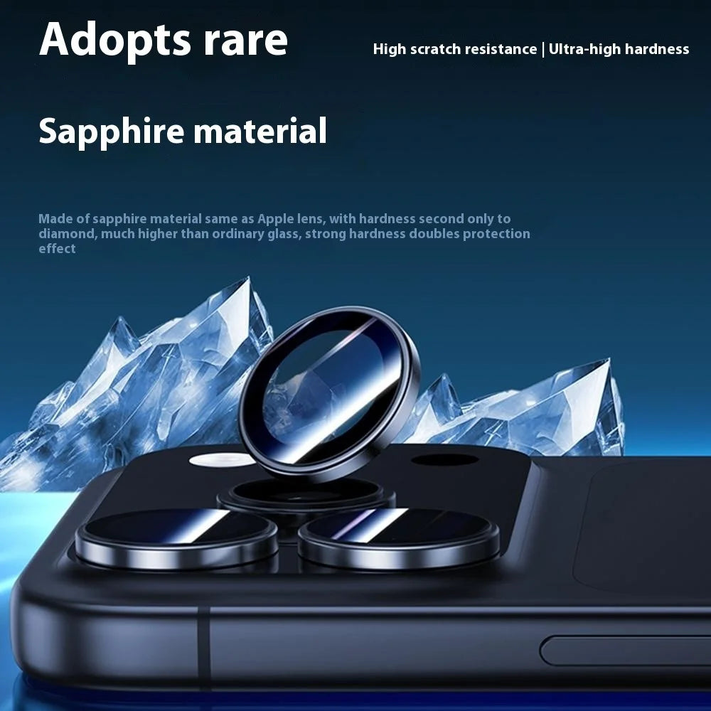 BENKS 1 Set For iPhone 17 Pro / 17 Pro Max Synthetic Sapphire Camera Lens Protector 9H Hardness Lens Film - Blue - 4