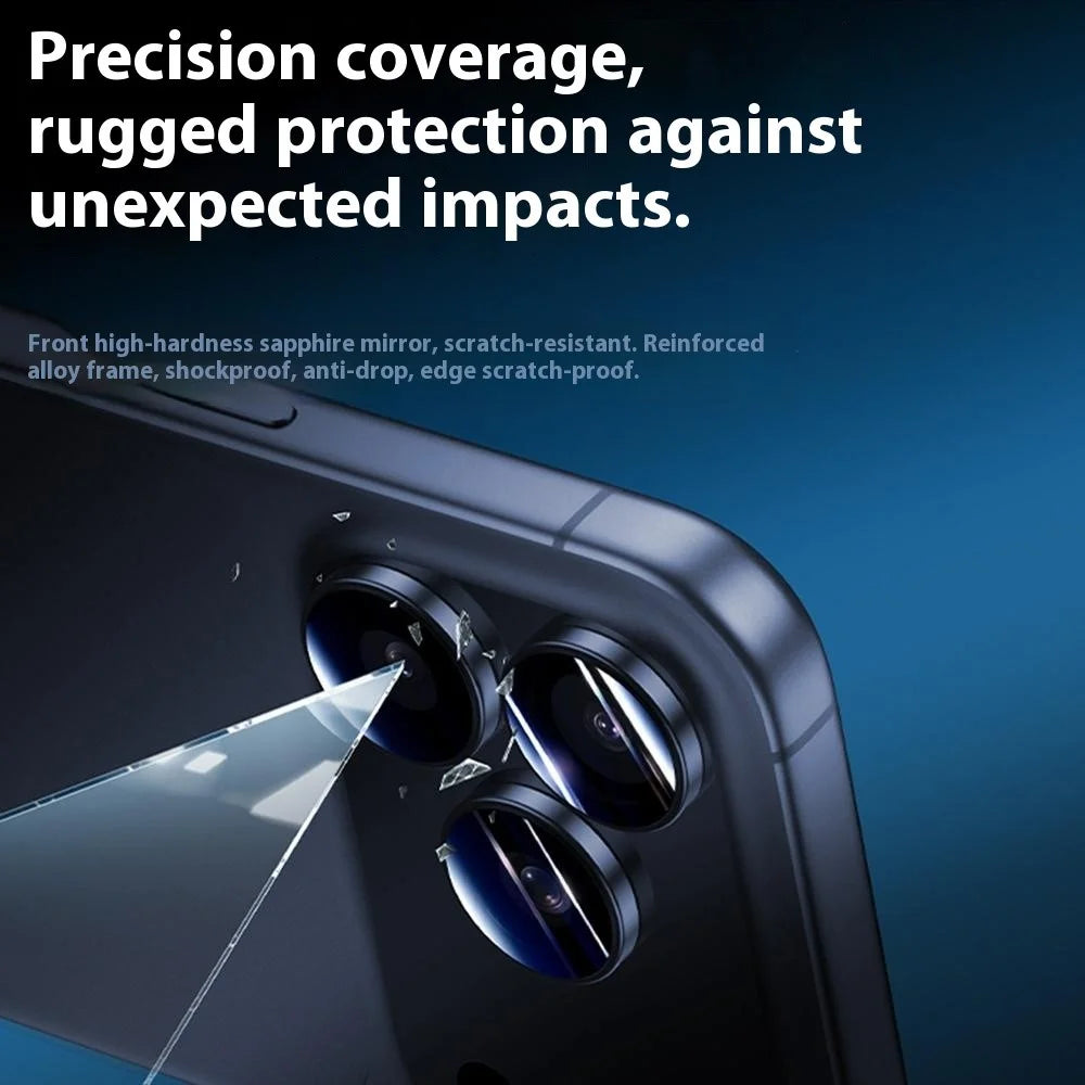 BENKS 1 Set For iPhone 17 Pro / 17 Pro Max Synthetic Sapphire Camera Lens Protector 9H Hardness Lens Film - Blue - 5