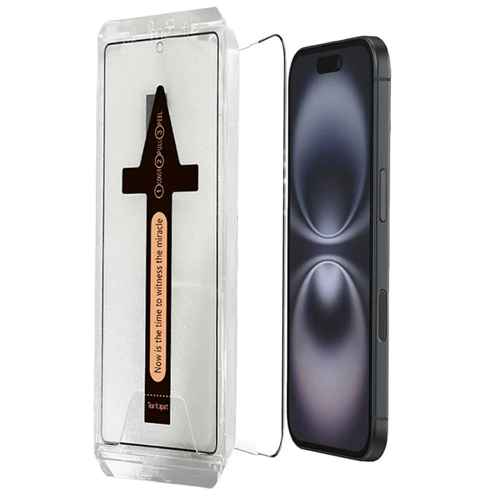 2Pcs For iPhone 17 Pro Tempered Glass HD Clear Screen Protector with Automatic Dust Removal Tool - 2