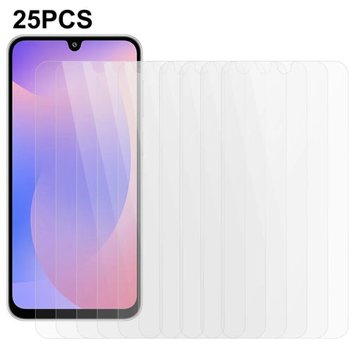 25Pcs Screen Protector For Samsung Galaxy M36 5G / F36 5G Tempered Glass High Definition Film (No Package, with Wipes Set, Dust-absorber, Guide Sticker) - 1