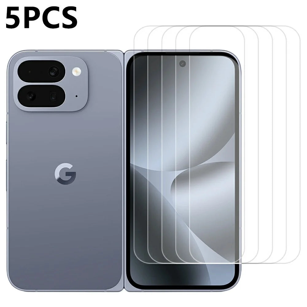5Pcs For Google Pixel 10 Pro Fold Front Screen Protector 0.3mm 2.5D Tempered Glass Clear Film - 1