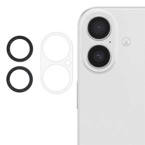 For iPhone 17 Camera Lens Protector Black Circle Tempered Glass Lens Film with Base Protection - 1