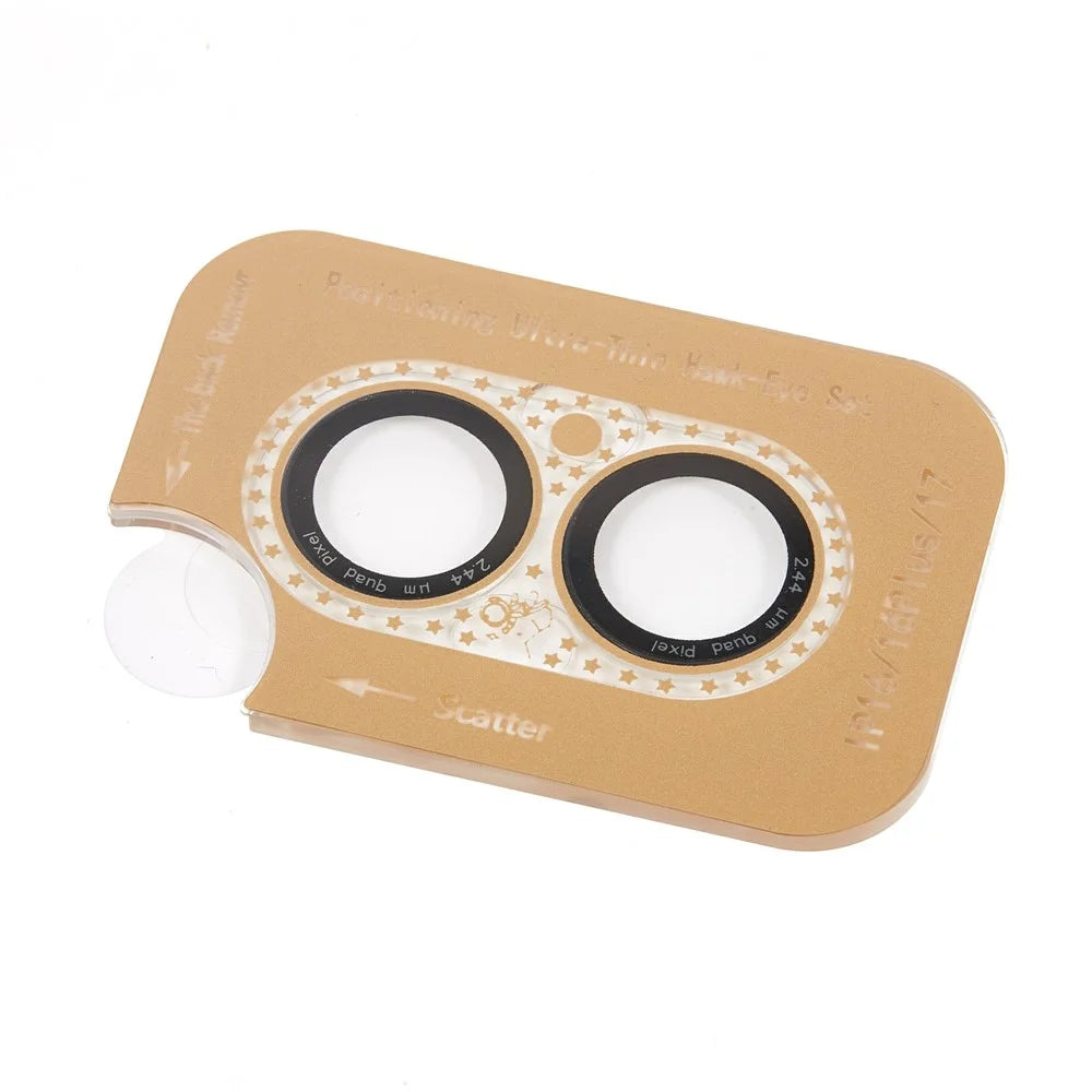 For iPhone 17 Camera Lens Protector Black Circle Tempered Glass Lens Film with Base Protection - 3
