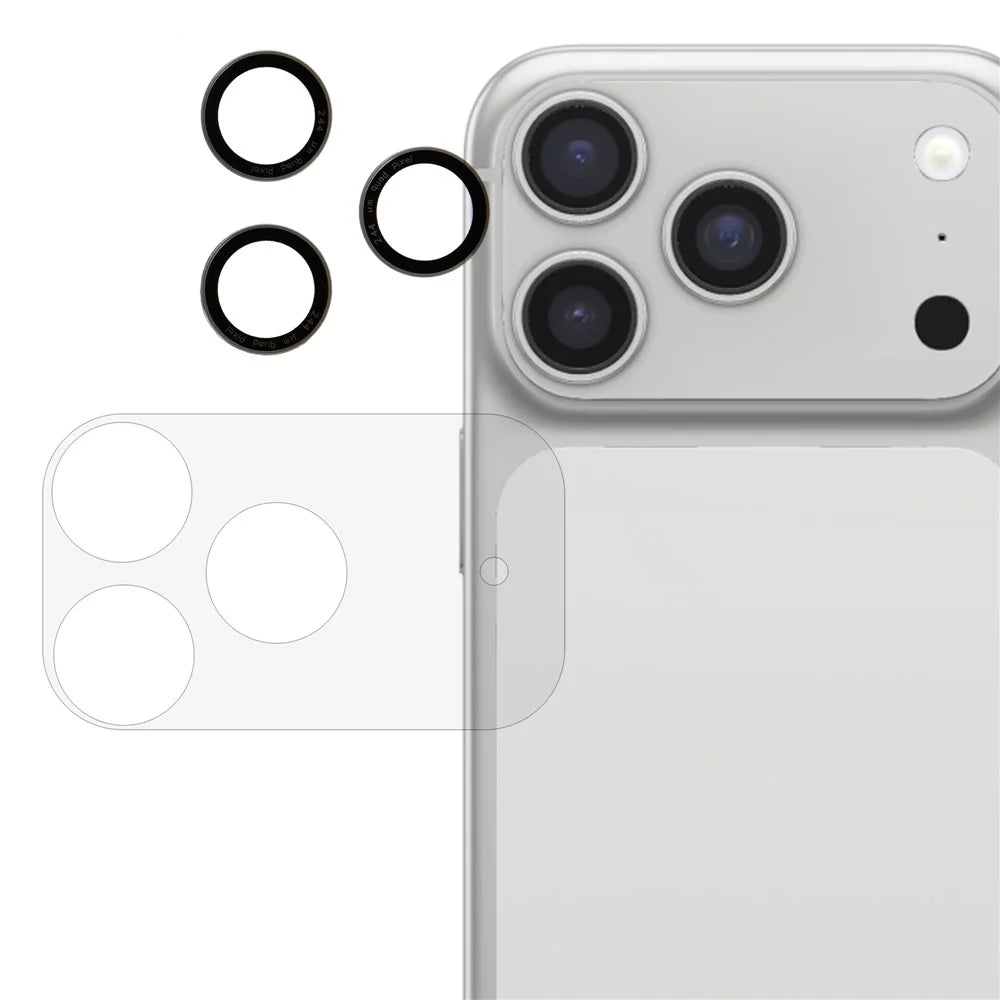 For iPhone 17 Pro Camera Lens Protector Black Circle Tempered Glass Lens Film with Base Protection - 1