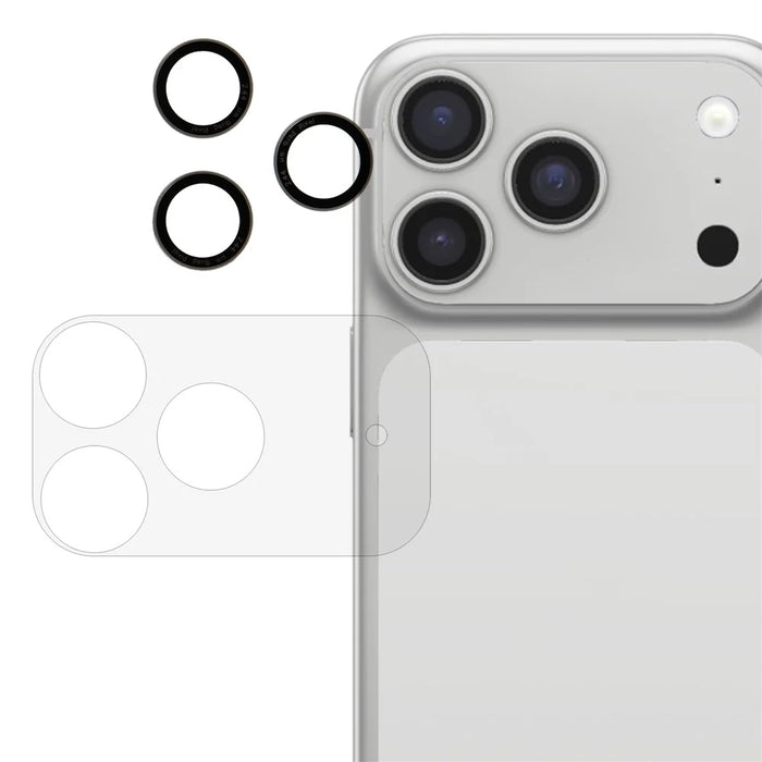 For iPhone 17 Pro Camera Lens Protector Black Circle Tempered Glass Lens Film with Base Protection - 1