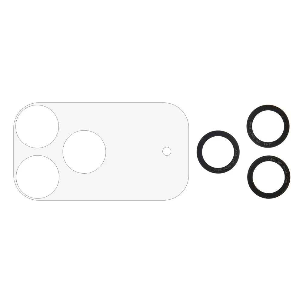 For iPhone 17 Pro Max Camera Lens Protector Black Circle Tempered Glass Lens Film with Base Protection - 2