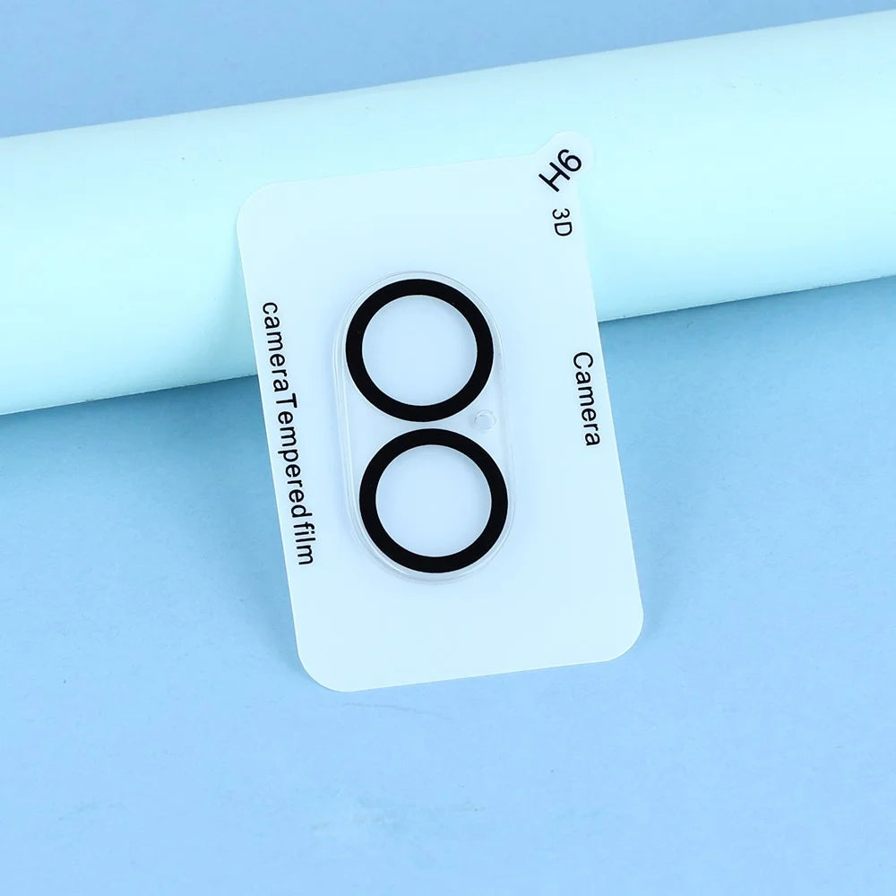 For iPhone 17 Tempered Glass Back Film 2.5D Arc Edge Back Protector + Black Circle Lens Film - 4