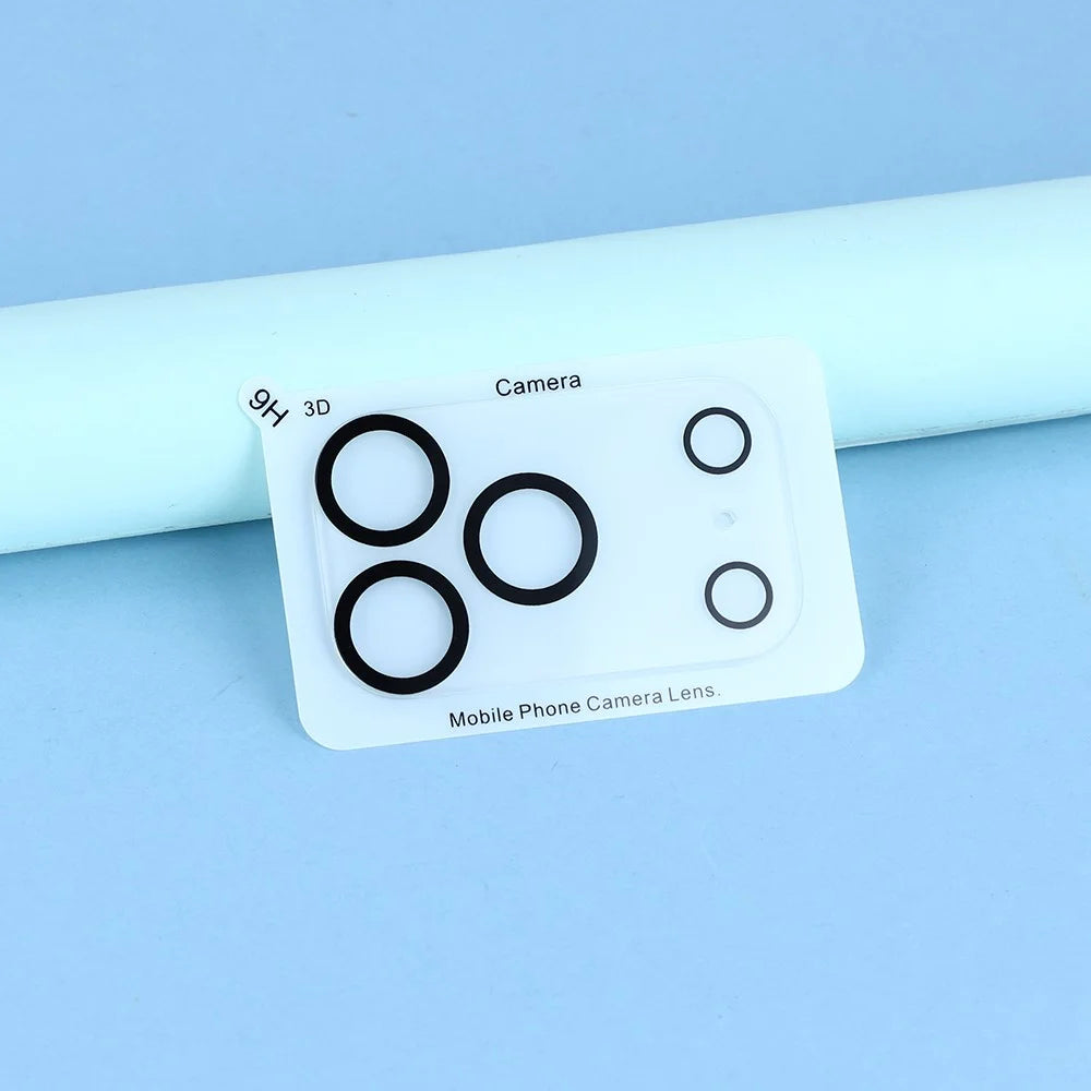 For iPhone 17 Pro Max Tempered Glass Back Film 2.5D Arc Edge Back Protector + Black Circle Lens Film - 6