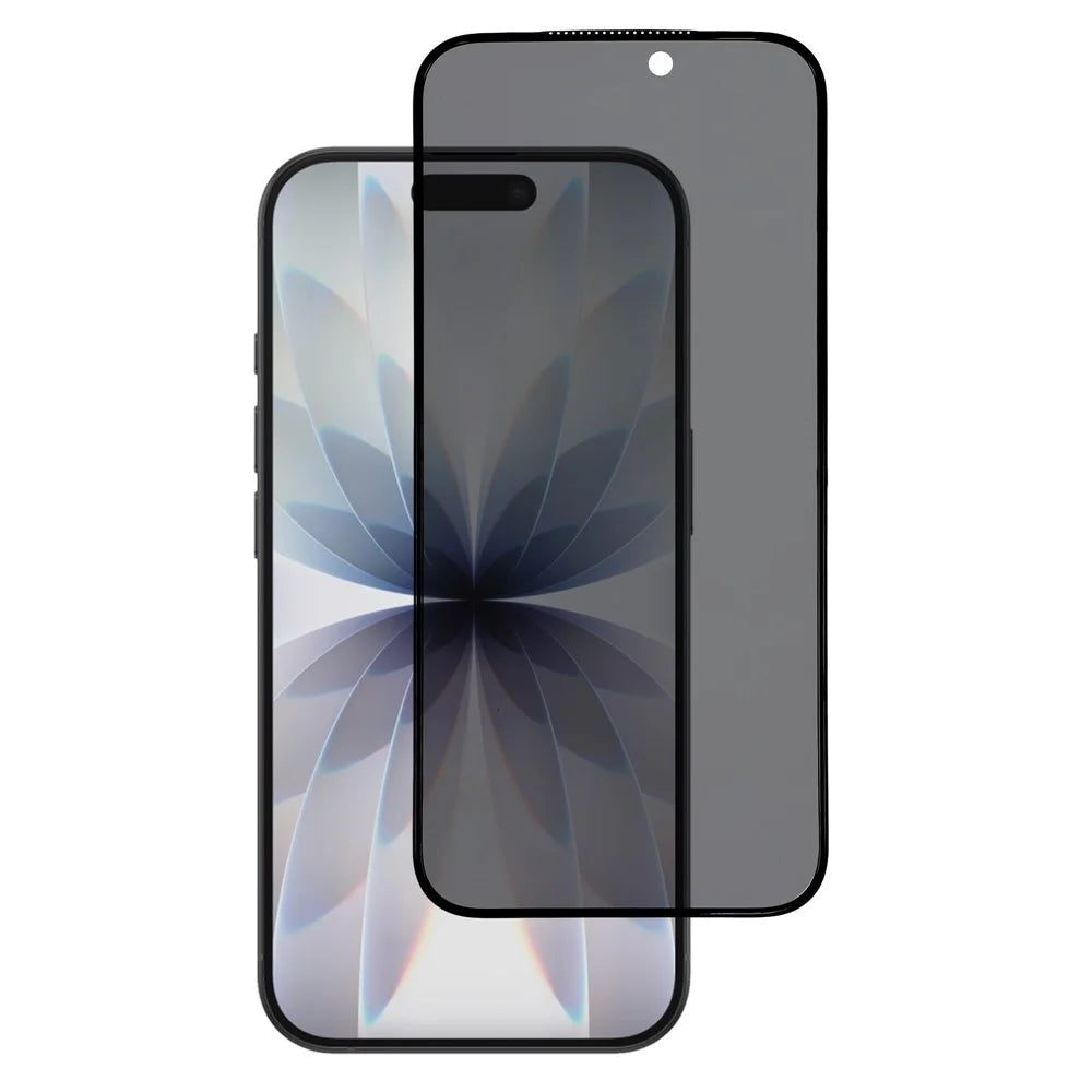 For iPhone 17 / 16 Pro Privacy Screen Protector 180-Degree Anti-Spy Anti-Explosion PC Edge Tempered Glass Film - 1