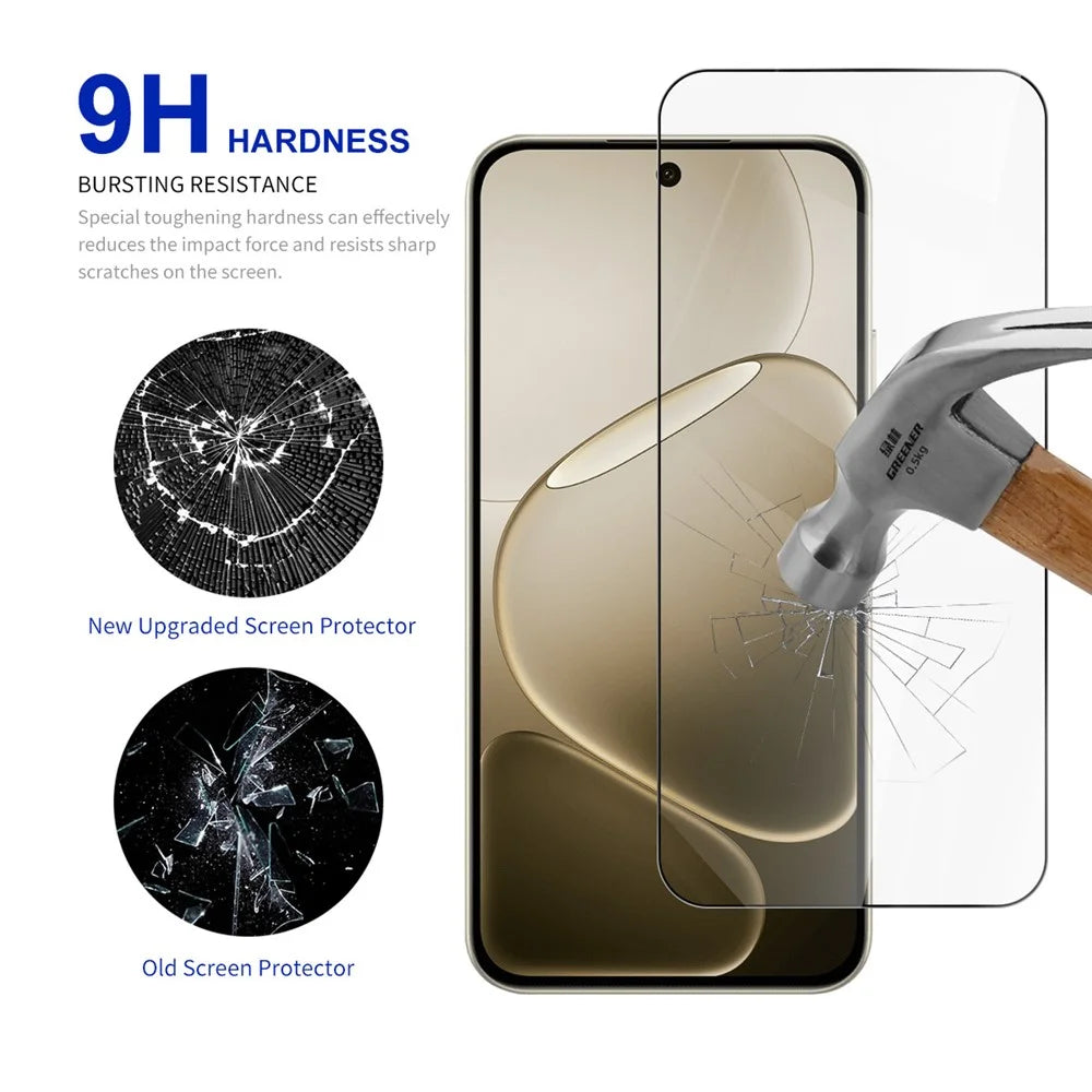 RURIHAI 10Pcs For Oppo A6 Pro 4G (Global) / 5G (Global) / A6 4G (China) / A6 5G (China) High Aluminium-Silicon Glass Film 0.26mm 2.5D Screen Protector - 3