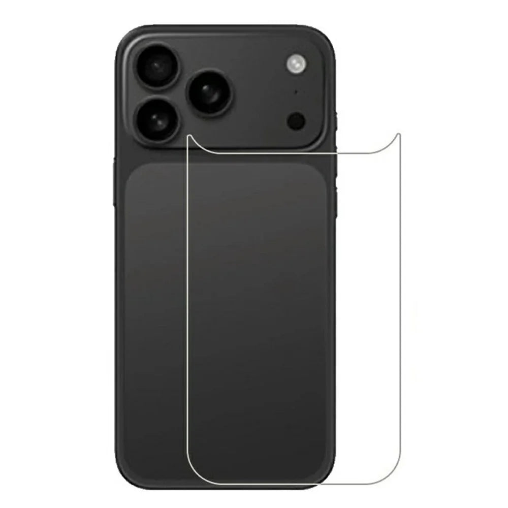 For iPhone 17 Pro Max Tempered Glass Phone Back Protector 0.3mm Arc Edge HD Clear Back Film - 1