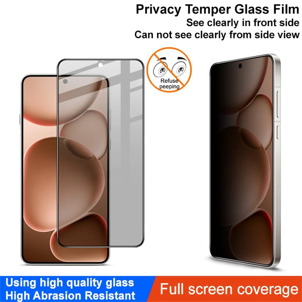 IMAK Privacy Screen Protector For Oppo A6 GT 5G / A6 Max 5G / F31 Pro+ 5G Anti Peep Tempered Glass Film (Fingerprint Unlock) - 3