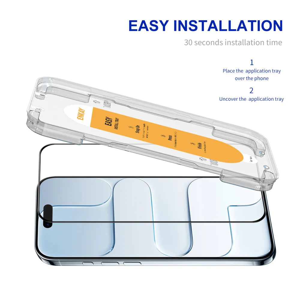 ENKAY HAT PRINCE For iPhone Air HD Clear Film   Tempered Glass Screen Protector with Installation Tool - Transparent - 2