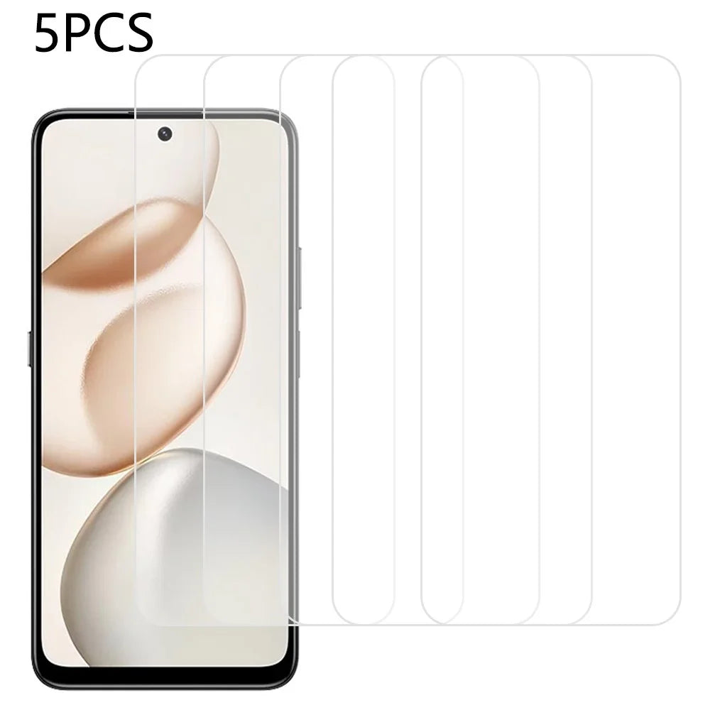 5Pcs For Honor X7d 5G Front Screen Protector 0.3mm 2.5D Tempered Glass Clear Film - 1