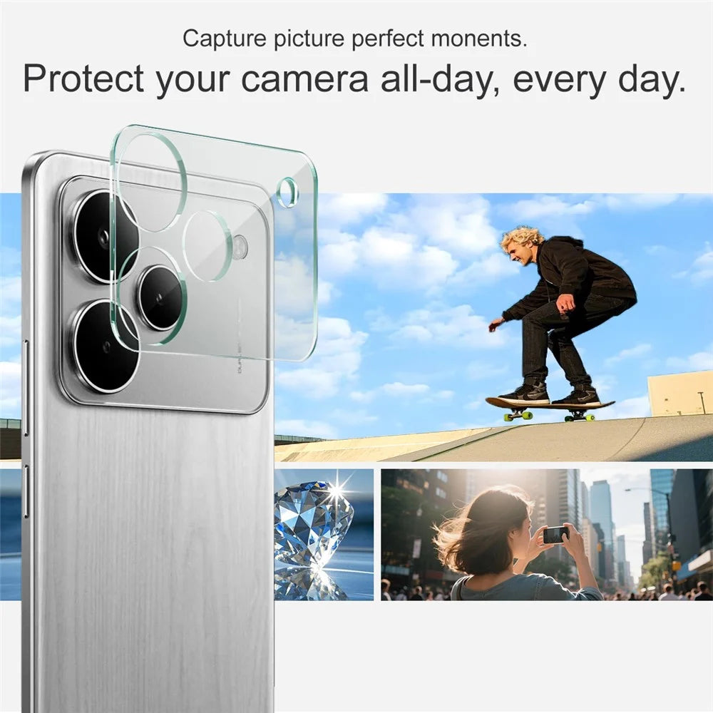 IMAK For Realme P4 Pro 5G Tempered Glass Camera Lens Protector + Acrylic Lens Cap - 4