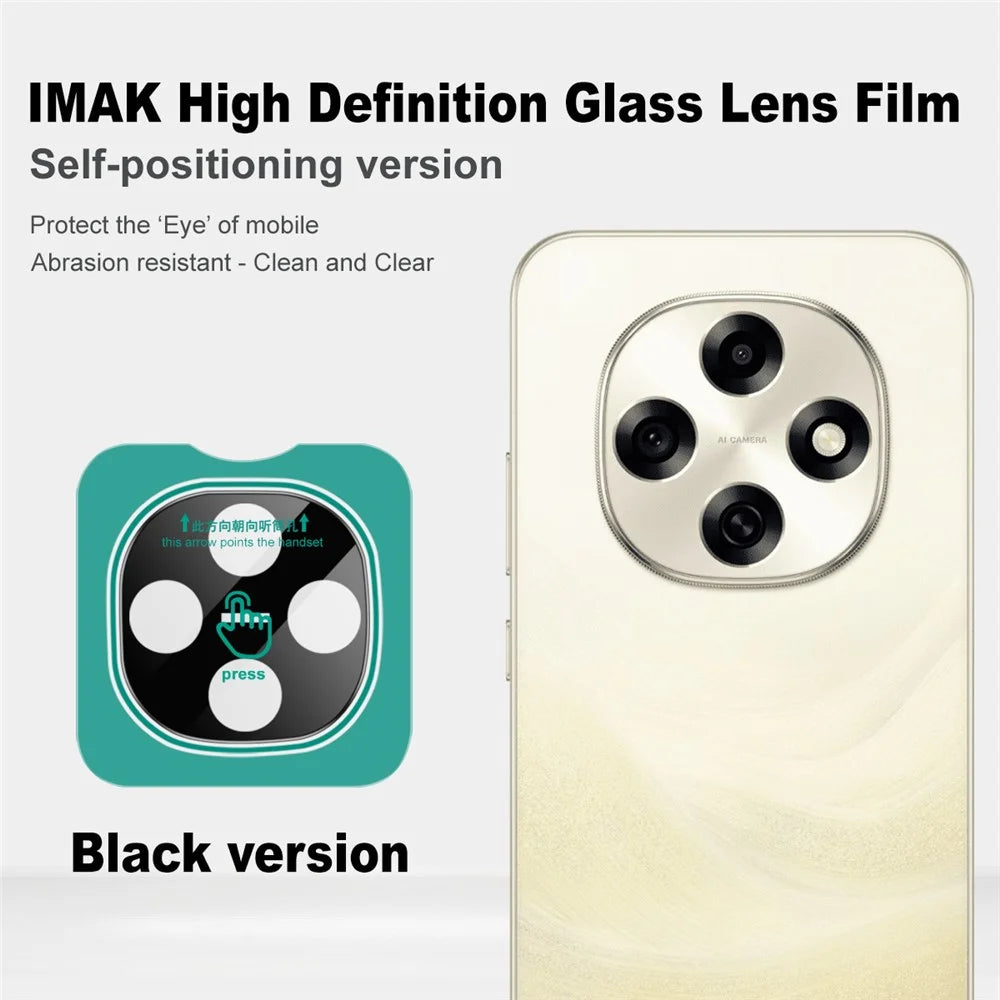 IMAK For Oppo A6 Pro 5G  /  F31 Pro 5G Tempered Glass Camera Lens Protector with Self Positioning Frame (Black Version) - 3