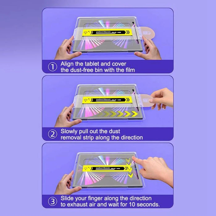 For Motorola Moto Pad 60 Neo Screen Protector Tempered Glass HD Film with Automatic Dust Removal Tool - 5