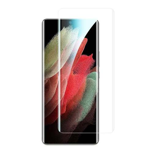 For Samsung Galaxy S21 Ultra 5G Full Covering Anti-explosion Screen Protector HD Clear Side Glue Curved Tempered Glass Film - Transparent - 1