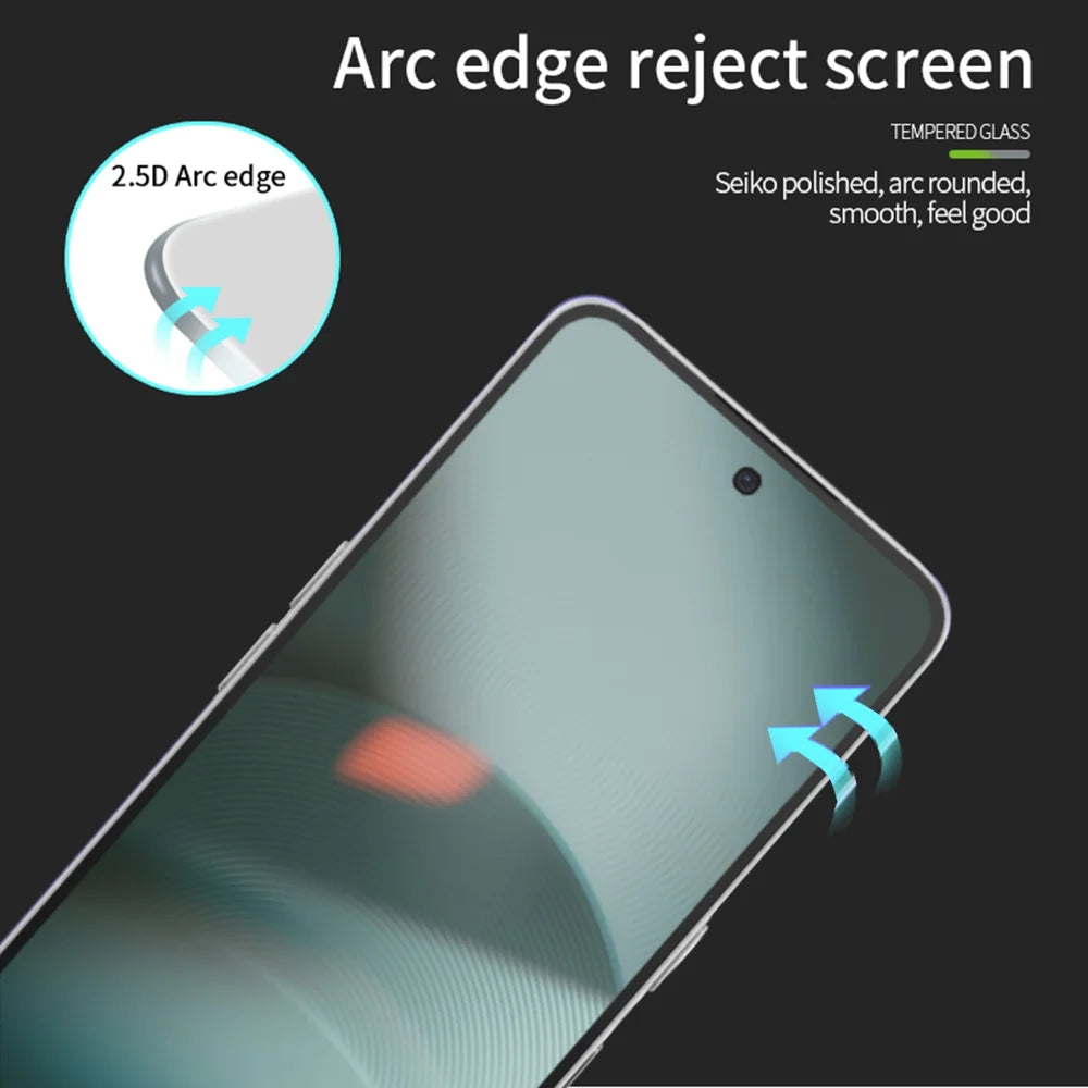 MOFI For Nothing Phone (3) 5G / Oppo A60 4G Screen Protector  9H Full Glue Full Coverage High Aluminum-Silicon Glass Film - Black - 2