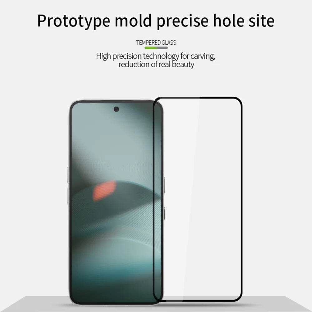 MOFI For Nothing Phone (3) 5G / Oppo A60 4G Screen Protector  9H Full Glue Full Coverage High Aluminum-Silicon Glass Film - Black - 3