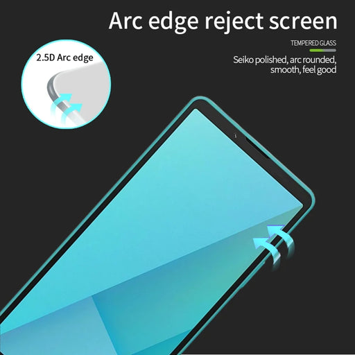 MOFI For Sony Xperia 10 VII Screen Protector  9H Full Glue Full Coverage High Aluminum-Silicon Glass Film - Black - 2