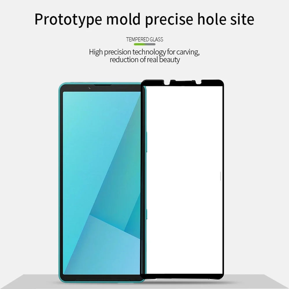 MOFI For Sony Xperia 10 VII Screen Protector  9H Full Glue Full Coverage High Aluminum-Silicon Glass Film - Black - 3