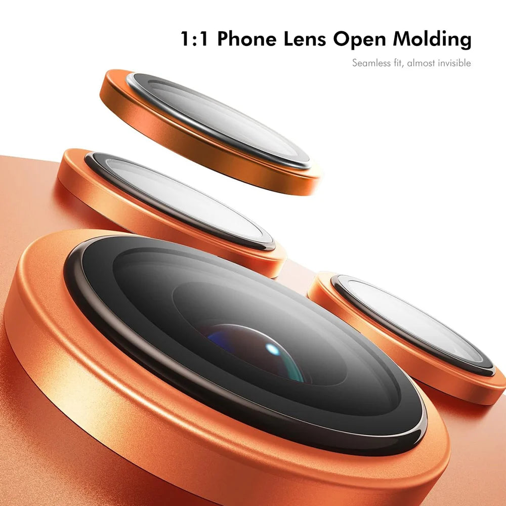 ENKAY HAT PRINCE For iPhone 17 Camera Lens Film   Tempered Glass+Aluminum Alloy Lens Protector - Orange - 2