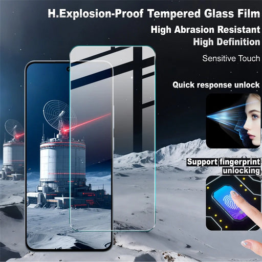 IMAK H Series For Realme P4 5G Screen Protector Tempered Glass Film (Not Complete Coverage) (Fingerprint Unlock) - 2