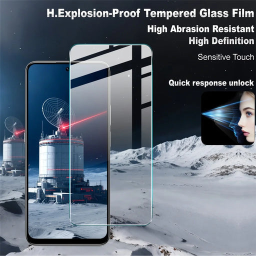 IMAK H Series Tempered Glass Film for Honor 400 Smart 5G / 4G / X7d 4G / 5G Screen Protector Shatter-Proof Protection (Not Complete Coverage) - 2