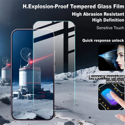 IMAK H Series For Xiaomi 17 Pro Max / 17 Max / OnePlus Nord CE6 5G / Turbo 6X Pro 5G / Ace 6 Ultra 5G Screen Protector Tempered Glass Film (Not Complete Coverage) (Fingerprint Unlock) - 2