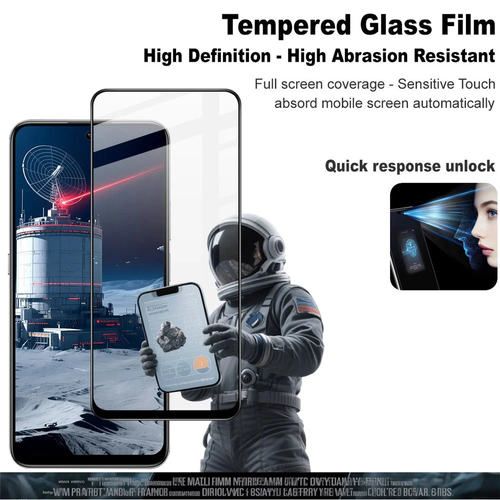 IMAK Pro+ Series Tempered Glass Film for Honor 400 Smart 5G / 4G / X7d 4G / 5G Full Screen Protector Sensitive Touch Film - 3