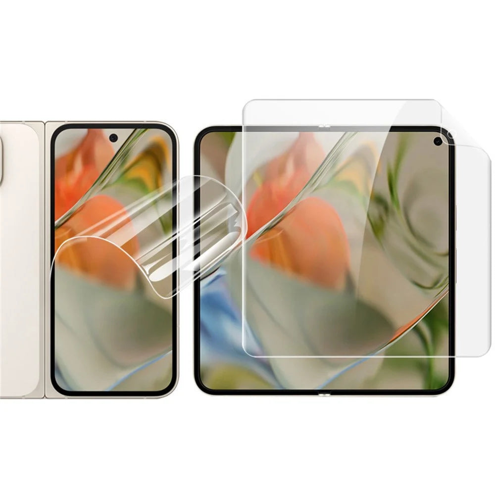 IMAK Hydrogel Film 4th Gen for Google Pixel 9 Pro Fold 5G 1 Set TPU Screen Film (Front Screen + Inner Large Screen) - 1