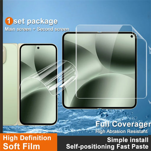 IMAK Hydrogel Film 4th Gen for Google Pixel 10 Pro Fold 1 Set TPU Screen Film (Front Screen + Inner Large Screen) - 2