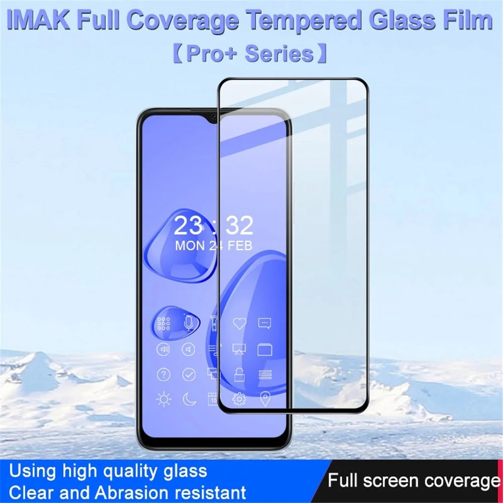 IMAK Pro+ Series for Oppo A17 4G / A17k 4G Anti-explosion Tempered Glass Full Screen Protector Anti-scratch Full Glue Film - 4