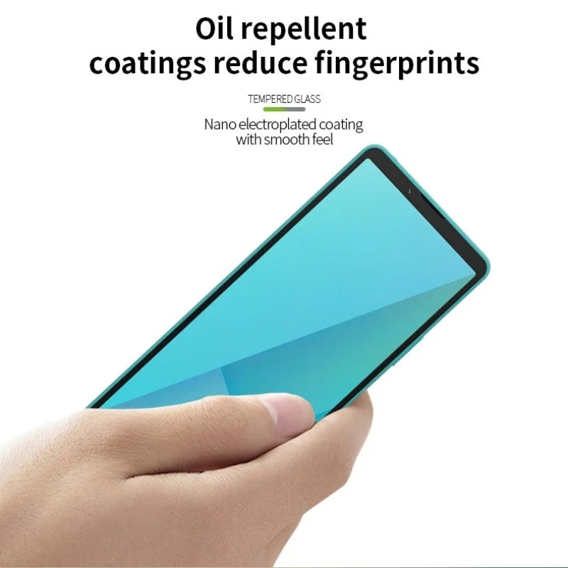 PINWUYO For Sony Xperia 10 VII Tempered Glass Film  Explosion-proof 9H 3D Full Screen Protector - Black - 4